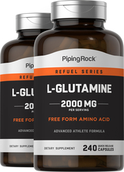 L-glutamina, 2000 mg (por dose) 240 Cápsulas de Rápida Absorção