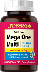 Mega One Multi With Iron (Prolonged Release), 180 Veggie Tabs