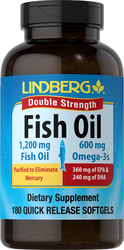 Aceite de pescado con omega-3 (doble fuerza) 180 Perlas