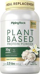 Plant Based Protein Powder Natural Vanilla Flavor, 2.3lbs, 2.3 lbs Bottle