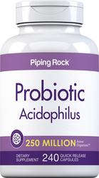 Acidófilos probiótico 250 millones de organismos 240 Cápsulas de liberación rápida