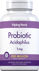 Probióticos acidophilus 250 milhões de organismos 240 Cápsulas de Rápida Absorção