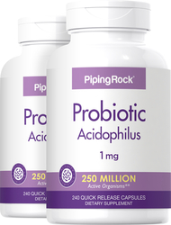 Probiotic Acidophilus 250 Million Organisms 2 Bottles x 240 Capsules
