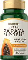 Ultra enzima de papaia suprema 180 Comprimidos mastigáveis