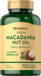 Virgin Macadamia Nut Oil Contains Omega-9, 120 Quick Release Softgels