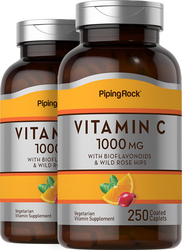 Vitamin C 1000 mg w/Rose Hips 2 Bottles x250 Coated Caplets