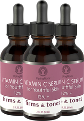 Vitamin C Serum 12% 3 Dropper Bottles x 2 fl oz