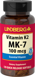 Vitamin K2 MK-7 100 mcg, 120 Softgels